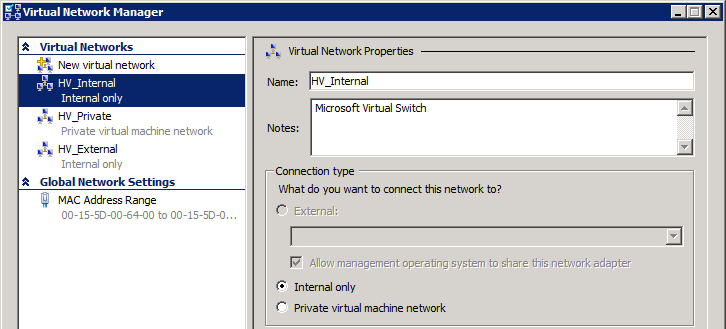Hyper-V Virtual Network Manager