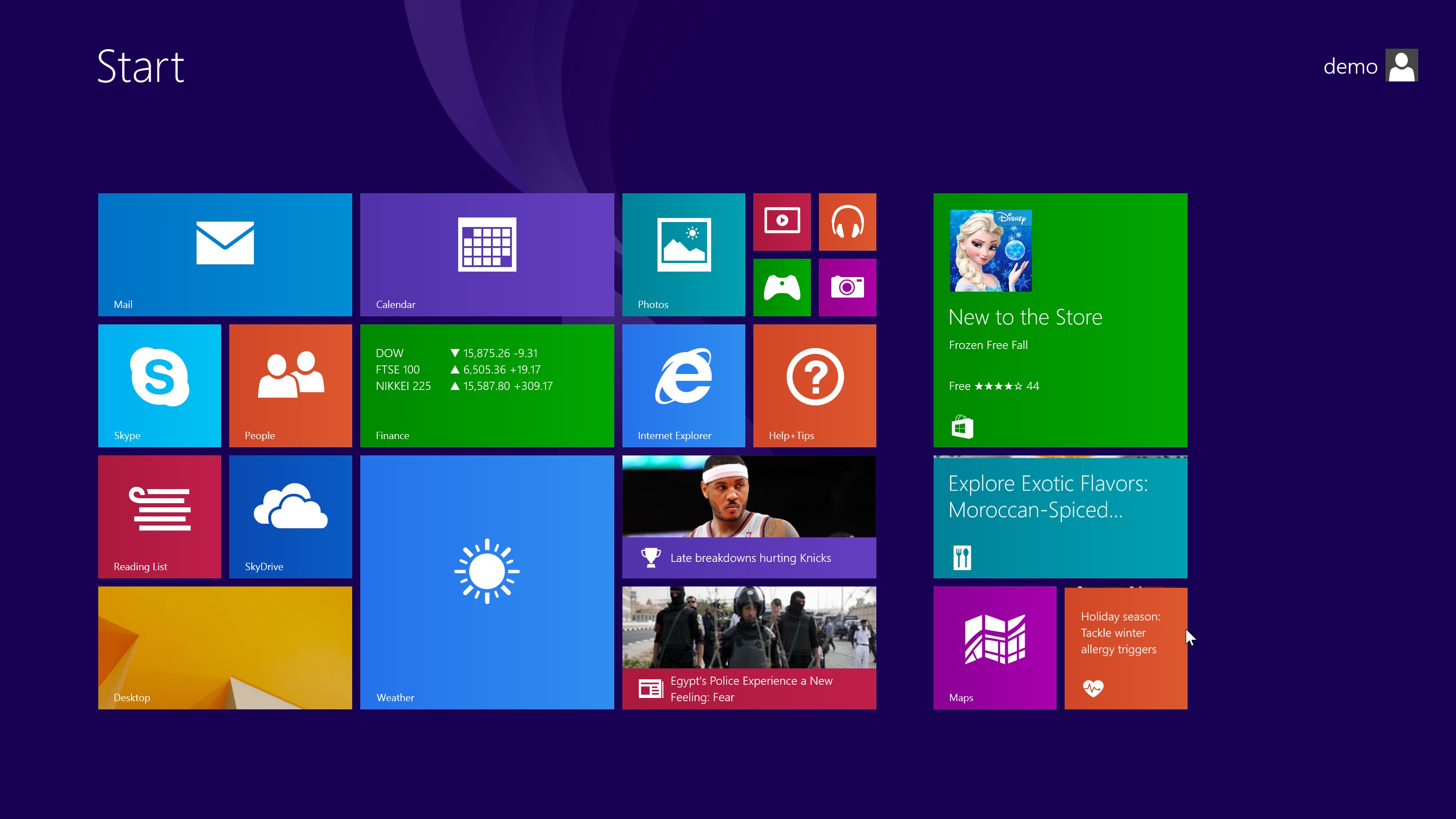  [3200x1800px, 200%] Der neue Startbildschirm arbeitet perfekt mit den hohen DPI-Eisntellungen.