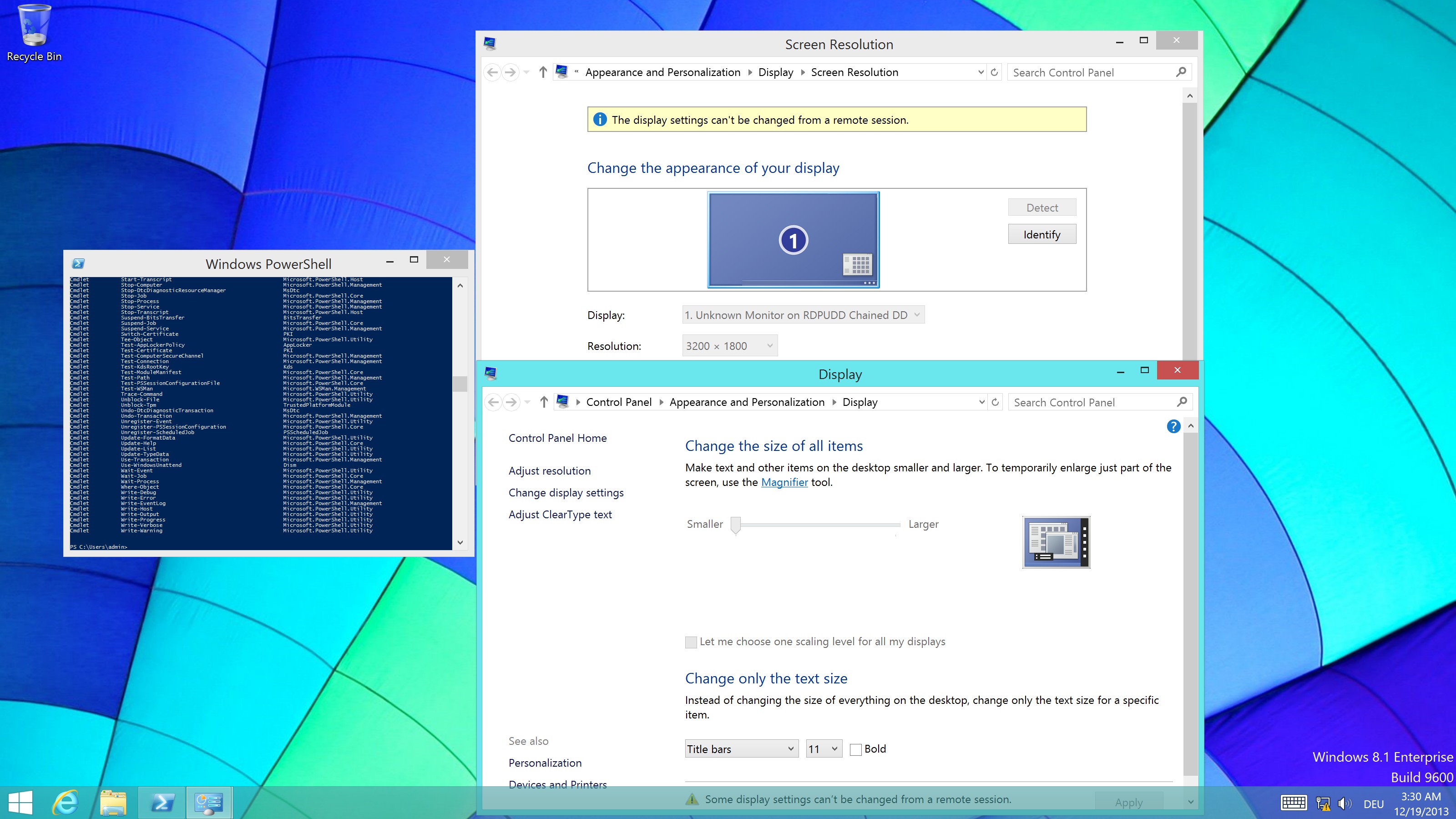  [3200x1800px, 300%] Meldet man sich neu an, werden die DPI-Einstellungen in die VM bzw. den RDP-Host übernommen.