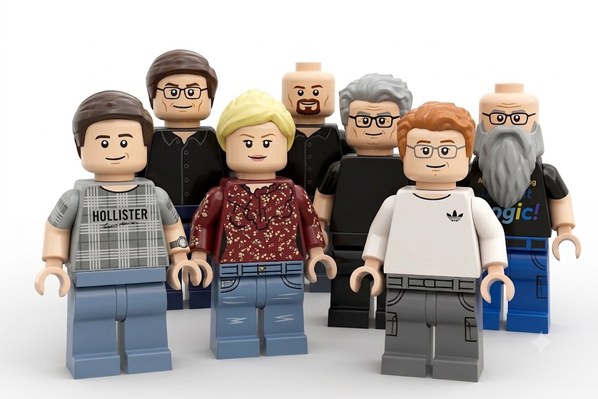 PSConfEU Organizers with Lego bricks
